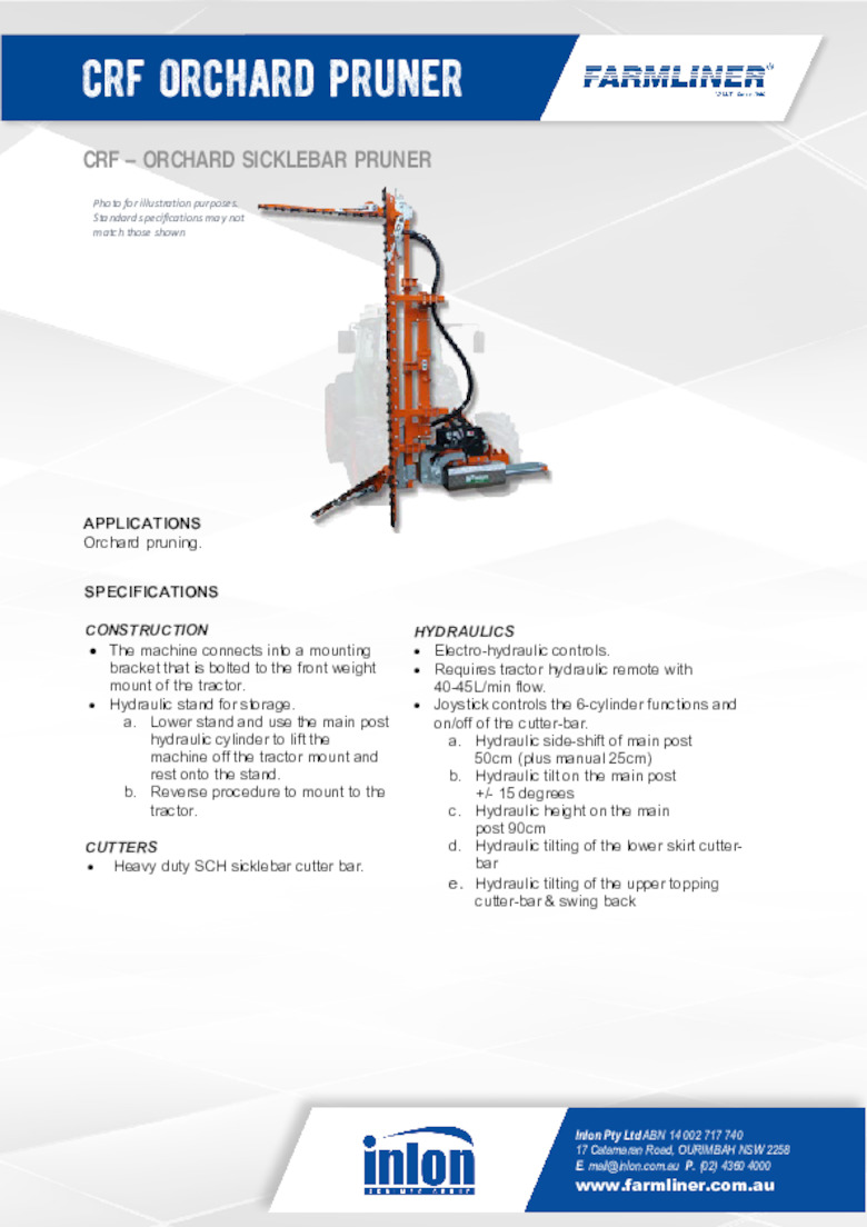 CRF Orchard Pruner